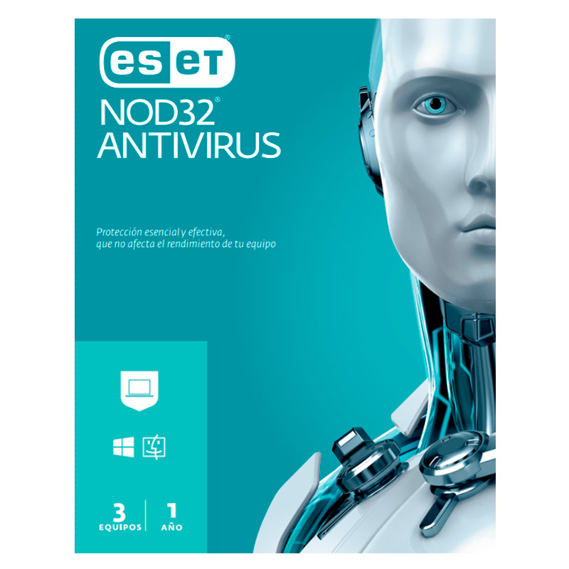 Licencia ESET NOD32 Antivirus Para 3PC 1Año ***FISICA***