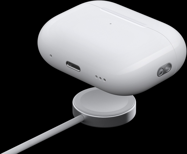 La imagen muestra una vista transparente del controlador y el amplificador especialmente desarrollados en el interior de los AirPods Pro.
