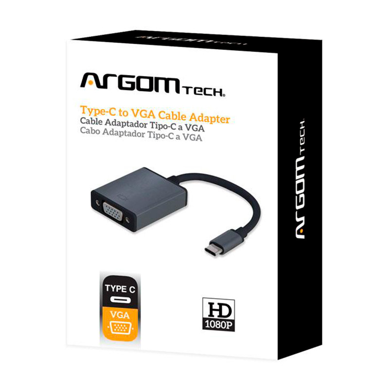 Adaptador USB-C a VGA Argom ARG-CB-0043 Macho-Hembra