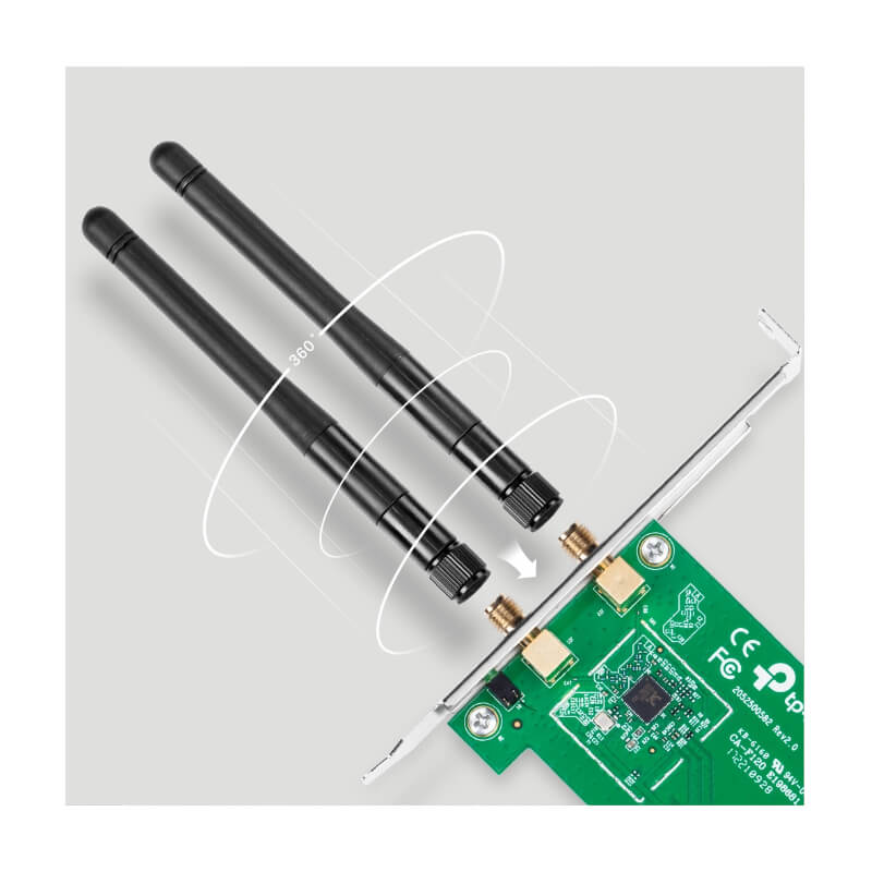 Tarjeta de Red Inalámbrica TP-Link PCIe TL-WN881ND 2 Antenas