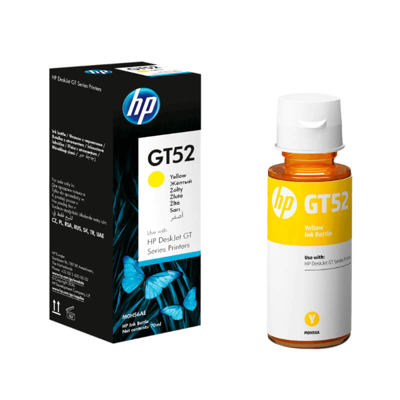 Botella de Tinta HP GT52 Amarillo 70ml