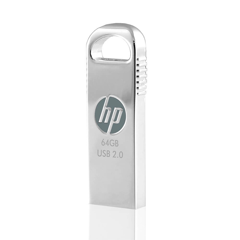 Memoria USB HP 64GB v206W 2.0 Flash Drives Plateado
