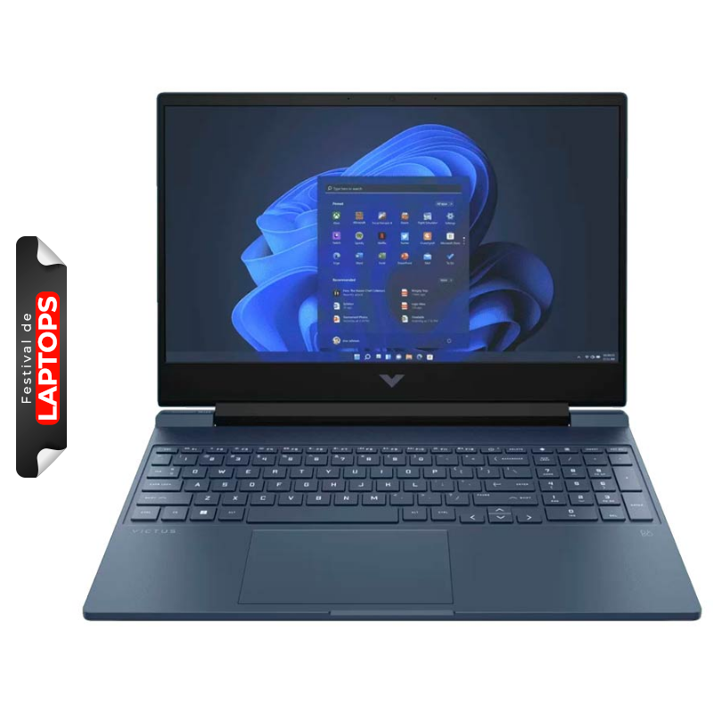 Laptop HP Victus 15-fa1097la 15.6" i7-13620H 16GB RAM 1TB SSD RTX 4050 6GB Azul Oscuro W11 Home Teclado Español