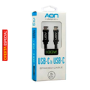 Cable USB-C a USB-C AON AO-CB-5017 2 Metro Negro 5Gbps 100W